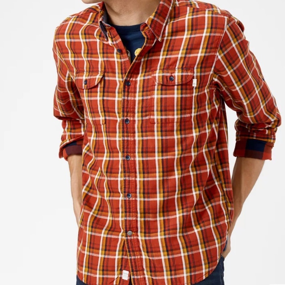 Timberland Double Layered Checkered Plaid Shirt